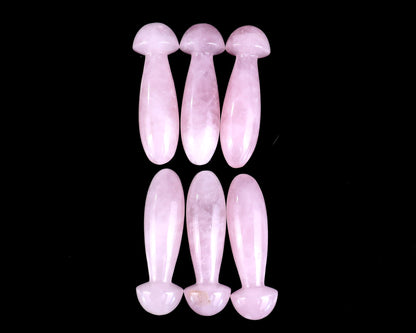 Natural Rose Quartz Hand Carved Crystal Massage Tool Crystallumi