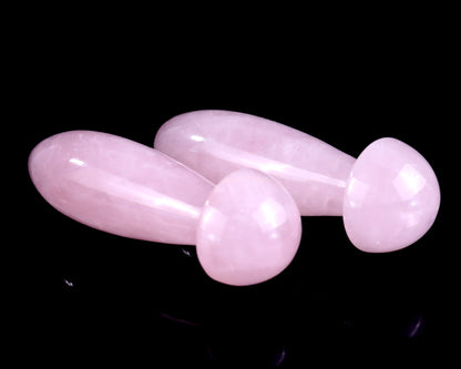 Natural Rose Quartz Hand Carved Crystal Massage Tool Crystallumi