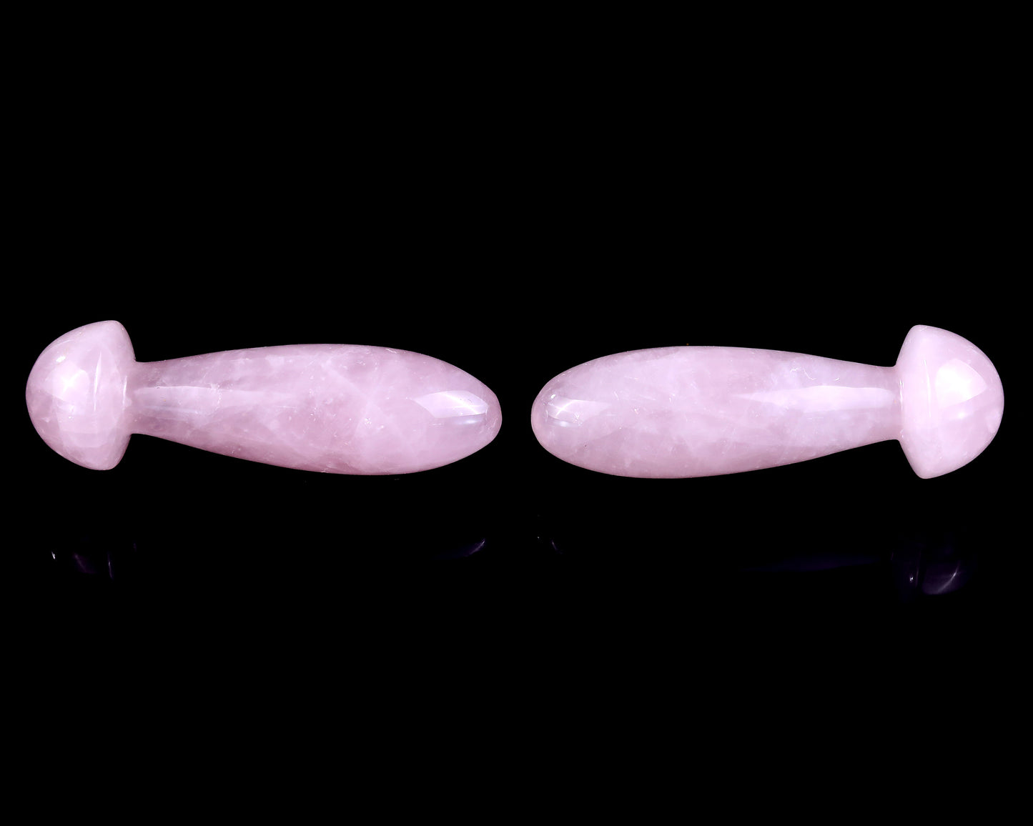 Natural Rose Quartz Hand Carved Crystal Massage Tool Crystallumi