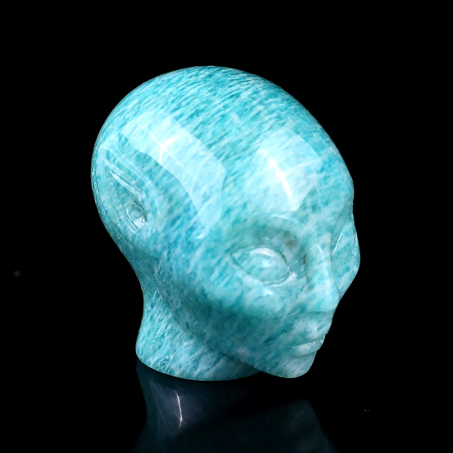 Nice 1.5" Amazonite Hand Carved Crystal Elf Alien Sculpture Crystallumi