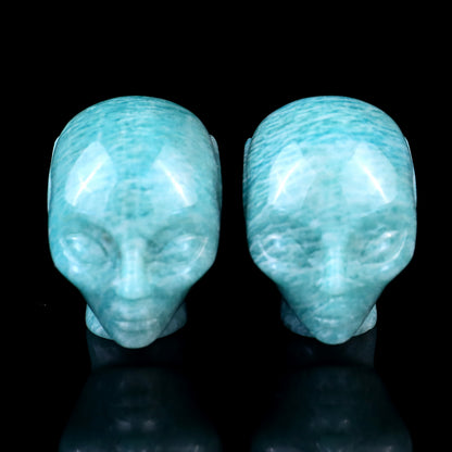 Nice 1.5" Amazonite Hand Carved Crystal Elf Alien Sculpture Crystallumi