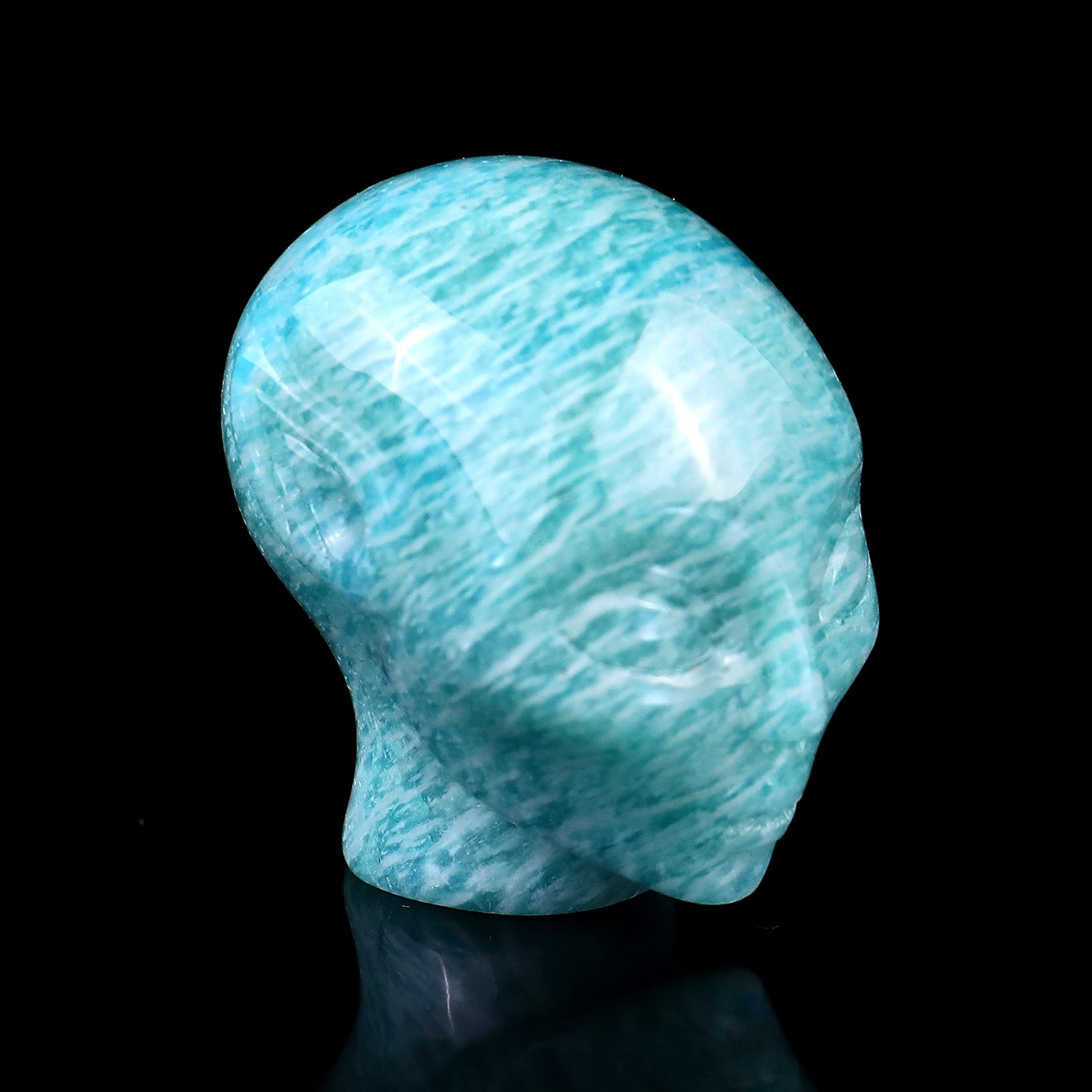 Nice 1.5" Amazonite Hand Carved Crystal Elf Alien Sculpture Crystallumi