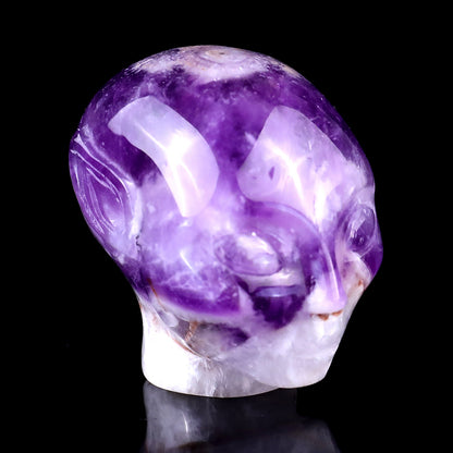 Nice 1.5" Dream Amethyst Hand Carved Crystal Elf Alien Sculpture Crystallumi