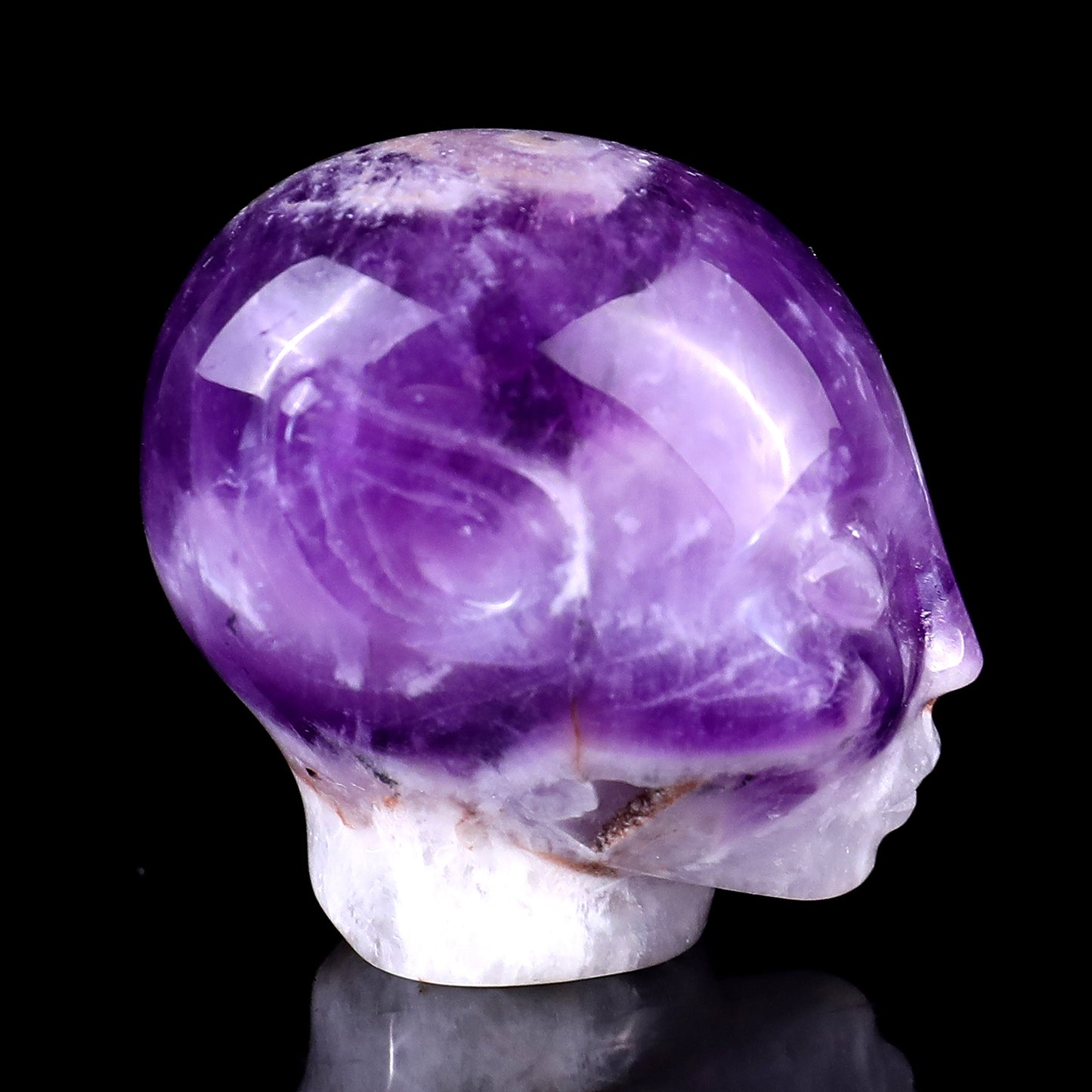 Nice 1.5" Dream Amethyst Hand Carved Crystal Elf Alien Sculpture Crystallumi