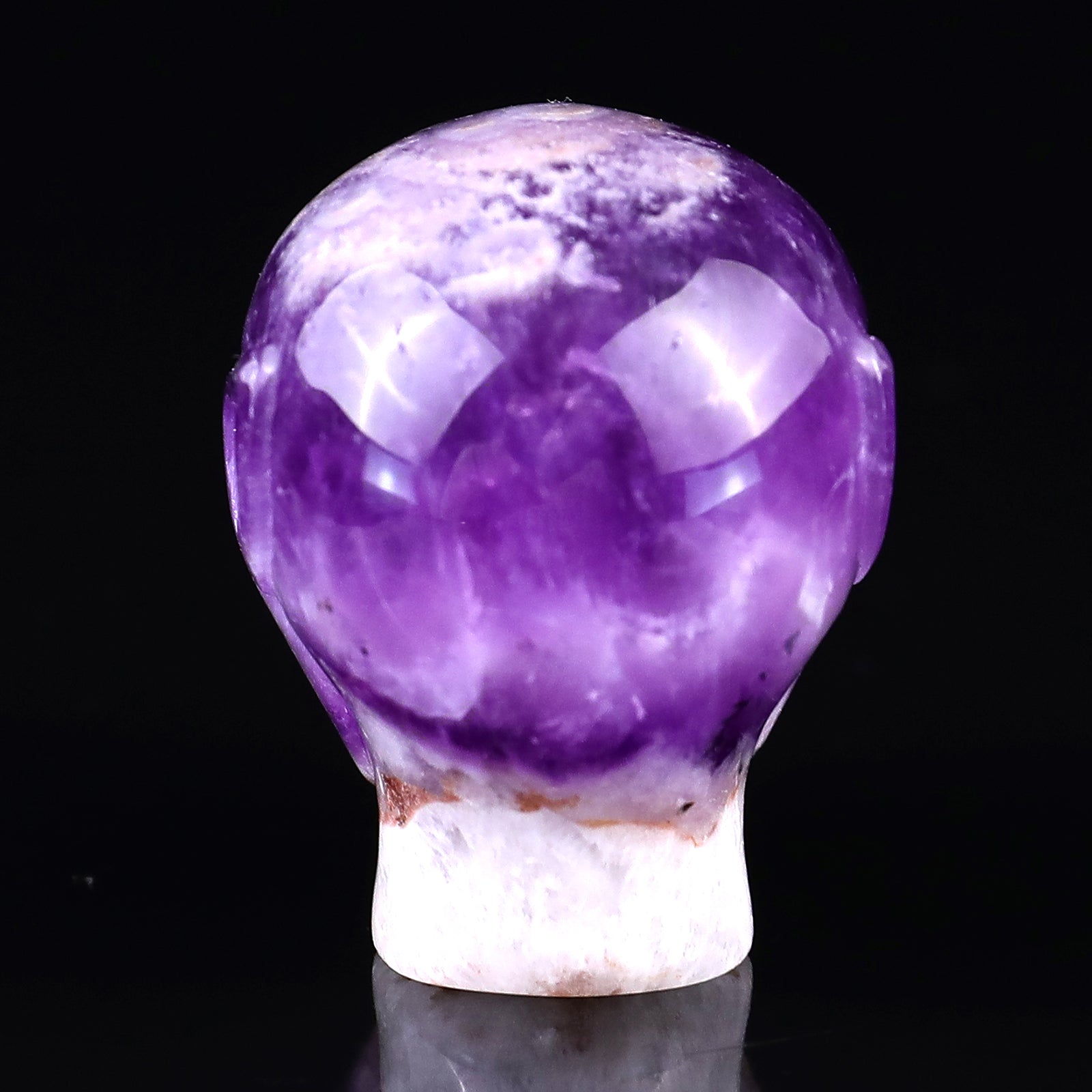 Nice 1.5" Dream Amethyst Hand Carved Crystal Elf Alien Sculpture Crystallumi