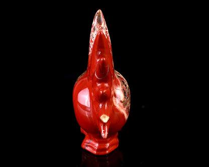 Unique 2.7" Red Jasper Hand Carved Crystal Punk Skull Sculpture Crystallumi