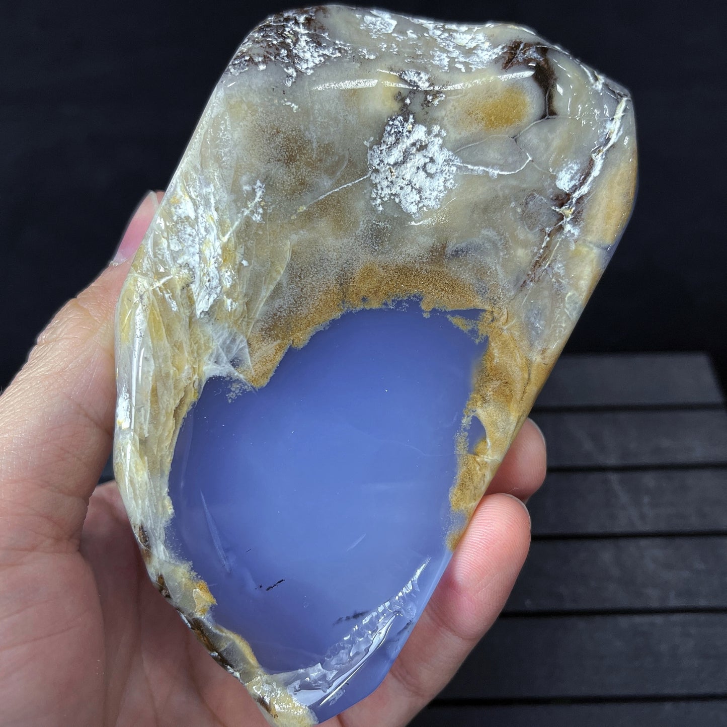 Amazing 5'' Blue Chalcedony Hand Carved Wolves Home Decoration Animal Statue Crystallumi